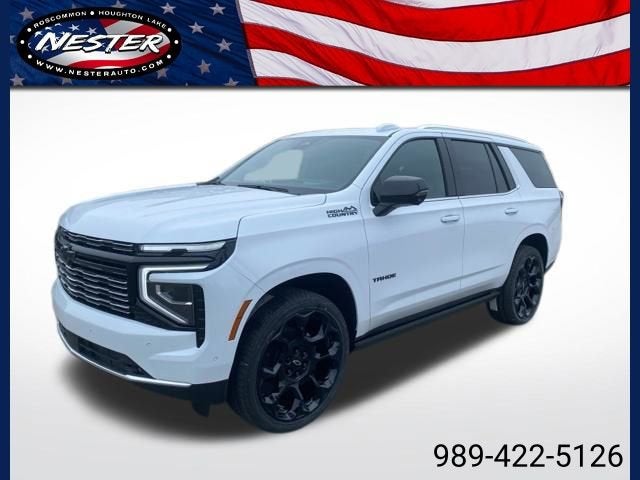 2026 Chevrolet Tahoe High Country in Polar White Tricoat — front three-quarter view