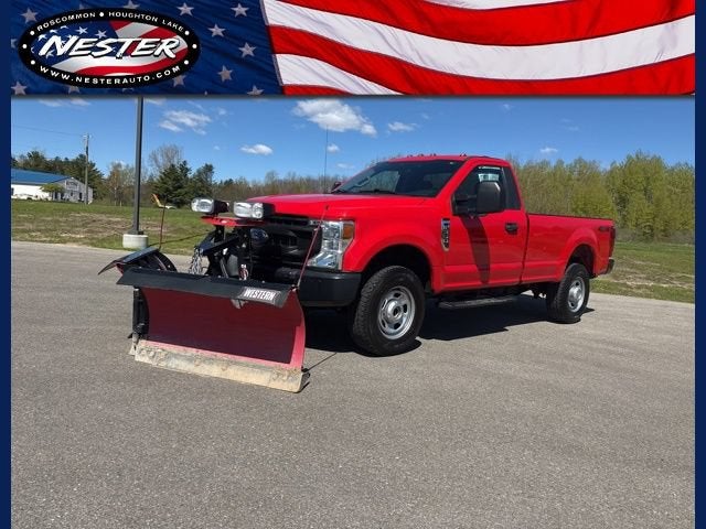 2021 Ford F-350 XL in Red — front three-quarter view