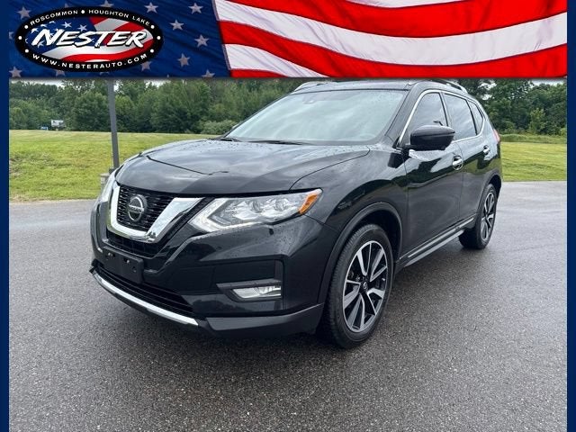 2020 Nissan Rogue S in Black — front three-quarter view