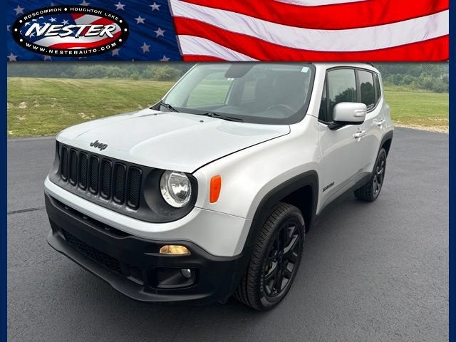 2017 Jeep Renegade Altitude in Silver — front three-quarter view